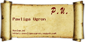 Pavliga Ugron névjegykártya